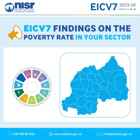 EICV7 District-Level Presentations revealed with  poverty rate at sector level. 